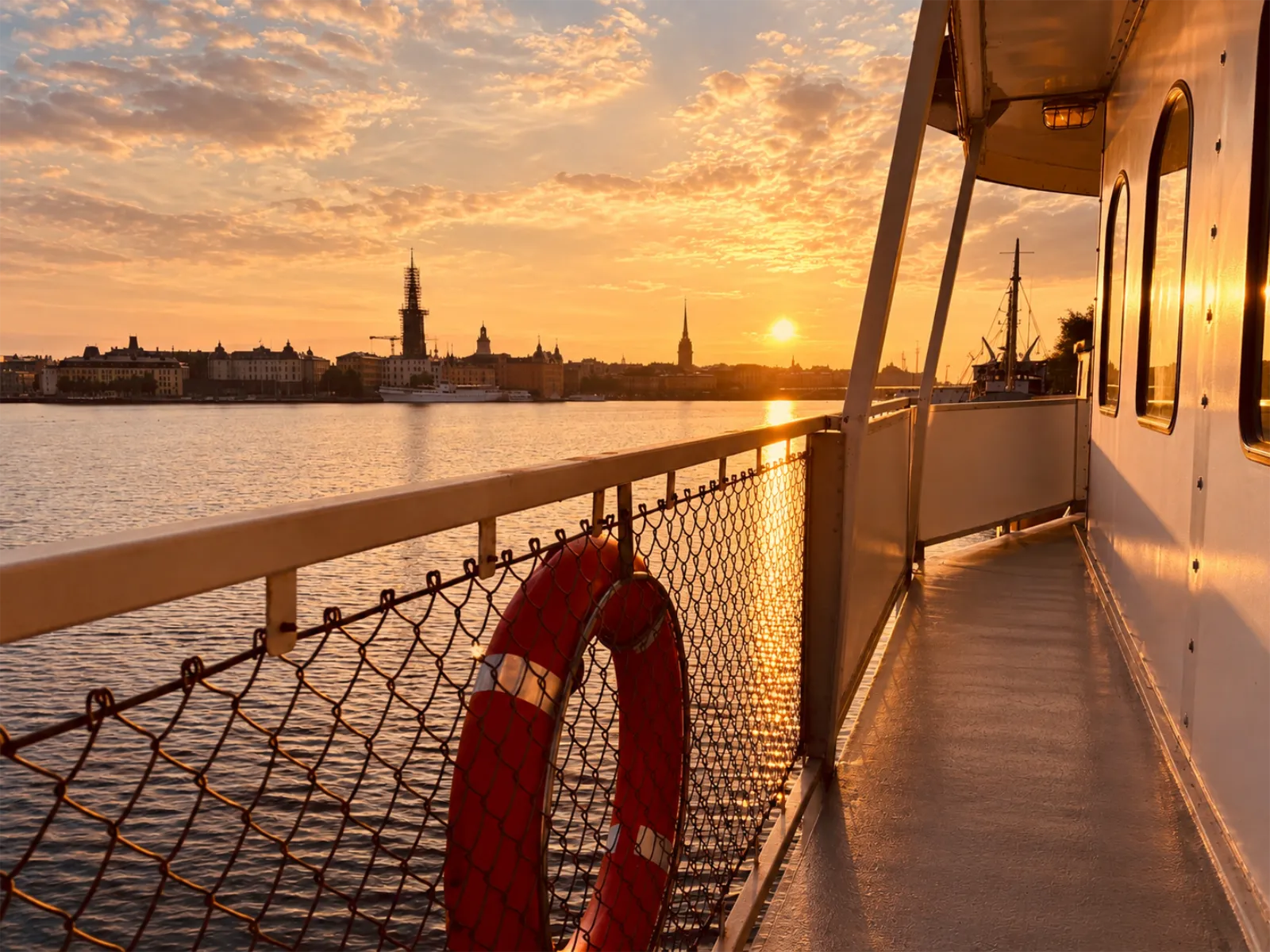 View towards Riddarholmen from the deck